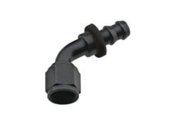 Fitting, Hose End, Socketless, 60 Degree, -12 AN Hose to Female -12 AN, Aluminum, Black Anodized, Each