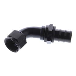 Fitting, Hose End, Socketless, 60 Degree, -16 AN Hose to Female -16 AN, Aluminum, Black Anodized, Each