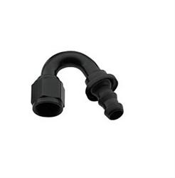 Fitting, Hose End, Socketless, 150 Degree, -16 AN Hose to Female -16 AN, Aluminum, Black Anodized, Each