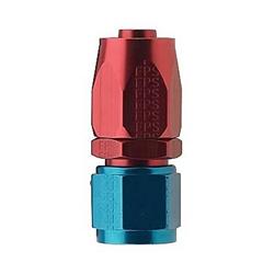 Fitting, Hose End, Reusable, Straight, -10 AN Hose to Female -10 AN, Aluminum, Red/Blue Anodized, Each