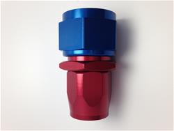 Fitting, Hose End, Reusable, Straight, -8 AN Hose to Female -10 AN, Aluminum, Red/Blue Anodized, Each