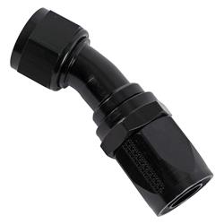 Fitting, Hose End, Reusable, 30 Degree, -16 AN Hose to Female -16 AN, Aluminum, Black Anodized, Each