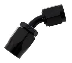 Fitting, Hose End, Reusable, 45 Degree, -4 AN Hose to Female -4 AN, Aluminum, Black Anodized, Each