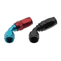 Fitting, Hose End, Reusable, 60 Degree, -8 AN Hose to Female -8 AN, Aluminum, Red/Blue Anodized, Each