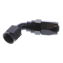 Fitting, Hose End, Reusable, 60 Degree, -8 AN Hose to Female -8 AN, Aluminum, Black Anodized, Each