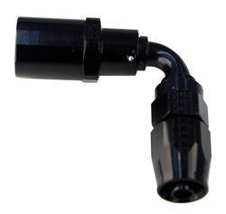 Fitting, Hose End, Reusable, 90 Degree, -6 AN Hose to 3/8 in. EFI Quick-Disconnect, Aluminum, Black Anodized, Each