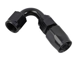 Fitting, Hose End, Reusable, 120 Degree, -6 AN Hose to Female -6 AN, Aluminum, Black Anodized, Each