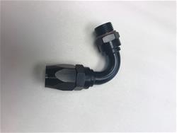 #10 MALE RAD FITTING X 120 PRO-FLOW HOSE END BLACK