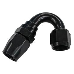 Fitting, Hose End, Reusable, 150 Degree, -10 AN Hose to Female -10 AN, Aluminum, Black Anodized, Each