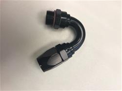 #10 MALE RAD. FITTING X 150 PRO-FLOW HOSE END BLACK