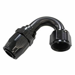 Fitting, Hose End, Reusable, 150 Degree, -12 AN Hose to Female -12 AN, Aluminum, Black Anodized, Each