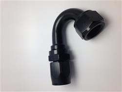 #12 NUT X #16 HOSE PRO-FLOW HOSE END 150 DEGREE, BLACK