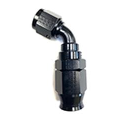 Hose Ends, Race-Rite, PTFE, -12 AN, Reusable Swivel, 60 Degree, Female Threads, Aluminum, Black Anodized, Each