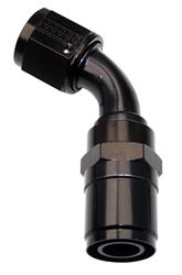 Fitting, Race-Rite, Crimp-On, 30 Degree, Aluminum, Black, -10 AN Hose, -10 AN Female Threads, Each