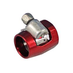 Hose Clamp, E-Z Clamp, Stainless Steel/Aluminum, Natural/Red Anodized, 0.438 Hose O.D., Each