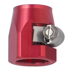 Hose Clamp, E-Z Clamp, Stainless Steel/Aluminum, Natural/Red Anodized, 0.563 Hose O.D., Each