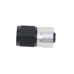 Hose End, Sport-Crimp Series, -8 AN Female Thread, Hose Barb, Straight, Aluminum, Black, Each