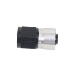 Hose End, Sport-Crimp Series, -12 AN Female Thread, Hose Barb, Straight, Aluminum, Black, Each