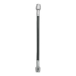 Brake Hose, P.T.F.E, Braided Stainless Steel, Black Cover, Straight, 10 in., -3 AN Female, -3 AN Female, Each