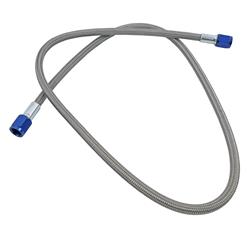 Hose, Nitrous, Braided Stainless Steel, -4 AN Female End, Blue, -4 AN Female End, Blue, 36 in. Length, Each
