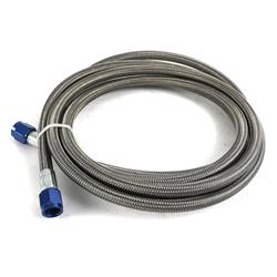 Hose, Nitrous, Braided Stainless Steel, -6 AN Female End, Blue, -6 AN Female End, Blue, 120 in. Length, Each