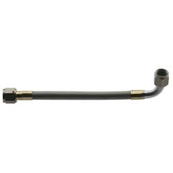Hose, P.T.F.E, Braided Stainless Steel, 90 Degree, 30 in., -6 AN Female, -6 AN Female, Each