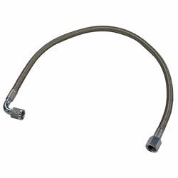 Hose, P.T.F.E, Braided Stainless Steel, 90 Degree, 24 in., -6 AN Female, -6 AN Female, Each