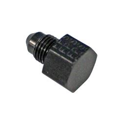 Fittings, External Hex Head Flare Plug, -3 AN, Aluminum, Black Anodized, Each