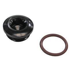 Plug, -12 AN Male Thread, Internal Hex, Aluminum, Black Anodized, Each