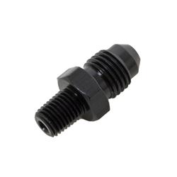Fitting, Adapter, AN to NPT, Straight, Aluminum, Black Anodized, -4 AN, 1/16 in. NPT, Each