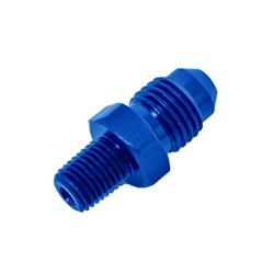 Fitting, Adapter, AN to NPT, Straight, Aluminum, Blue Anodized, -4 AN, 1/16 in. NPT, Each