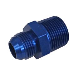 Fitting, Adapter, AN to NPT, Straight, Aluminum, Blue Anodized, -12 AN, 1 in. NPT, Each