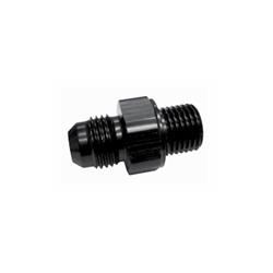 Transmission Line Adapter, Aluminum, Black, Male -8 AN, to Male 1/4 in. NPS, Each