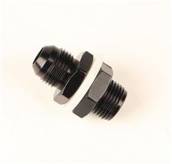 Fitting, Fuel Cell Bulkhead, Straight, Aluminum, Black Anodized, -6 AN Male to -6 AN Male, Each