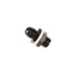 Fitting, Fuel Cell Bulkhead, Straight, Aluminum, Black Anodized, -12 AN Male to -12 AN Male, Each