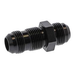 Fitting, Straight, Bulkhead Union, -12 AN, Aluminum, Black Anodized, Each