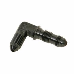 Fitting, 90 Degree, Bulkhead Union, -8 AN, Aluminum, Black Anodized, Each