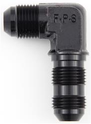 Fitting, 90 Degree, Bulkhead Union, -16 AN, Aluminum, Black Anodized, Each