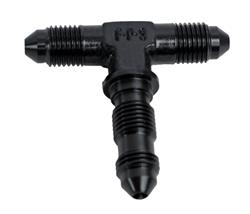 Fitting, Adapter, Bulkhead Tee, -3 AN Male, Aluminum, Black Anodized, Each