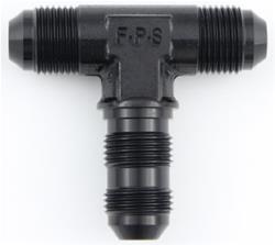 Fitting, Adapter, Bulkhead Tee, -4 AN Male, Aluminum, Black Anodized, Each