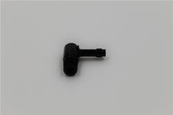 Fitting, Adapter, NPT to Hose Barb, 90 Degree, Aluminum, Black Anodized, 1/8 in. NPT, 1/4 in., Each