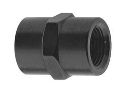 Fitting, Coupler, Union, NPT to NPT, Straight, Aluminum, Black Anodized, 1/8 in. NPT, 1/8 in. NPT, Each
