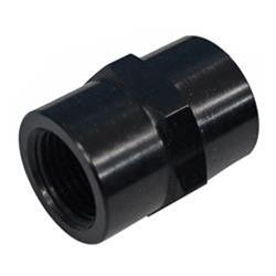 Fitting, Coupler, Straight, Female 3/4 in. NPT to Female 3/4 in. NPT, Aluminum, Black Anodized, Each