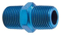 Fitting, Coupler, Union, NPT to NPT, Straight, Aluminum, Black Anodized, 1/4 in. NPT, 1/4 in. NPT, Each