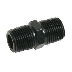 Fitting, Coupler, Union, NPT to NPT, Straight, Aluminum, Black Anodized, 1/2 in. NPT, 1/2 in. NPT, Each