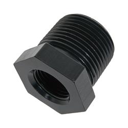 Fitting, Reducer, NPT to NPT, Straight, Aluminum, Black Anodized, 1 in. NPT, 1/2 in. NPT, Each