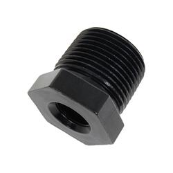 Fitting, Reducer, NPT to NPT, Straight, Aluminum, Black Anodized, 1 in. NPT, 3/8 in. NPT, Each