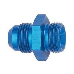 Fitting, Adapter, AN to Metric Threads, Straight, Aluminum, Blue Anodized, -6 AN, M16 x 1.5, Each