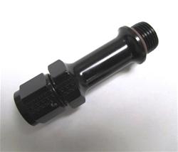 Fitting, Straight, Female -8 AN to 3/4-16 in. Male Thread, Aluminum, Black Anodized, Each