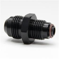 Fitting, Power Steering, Straight, Male -8 AN to 16mm x 1.5 Male Inverted Flare, Aluminum, Black Anodized, Each